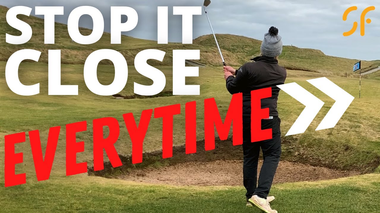 How to CHIP or PITCH OVER A BUNKER TO A TIGHT PIN POSITION and stop the ball