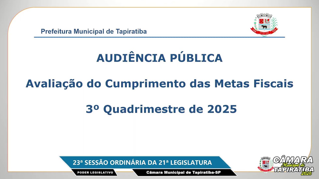 23ª SESSÃO ORDINÁRIA DA 21ª LEGISLATURA