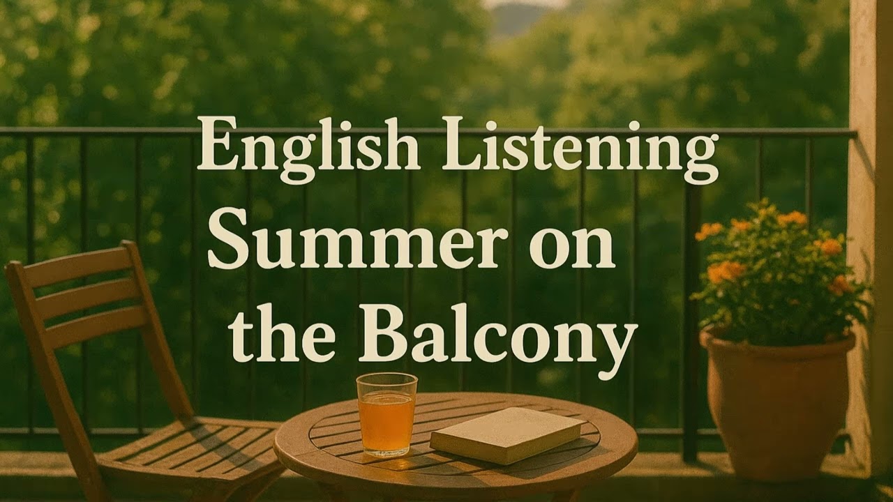 Summer on the Balcony - English Listening Practice. #EnglishListening #LearnEnglish With subtitles.