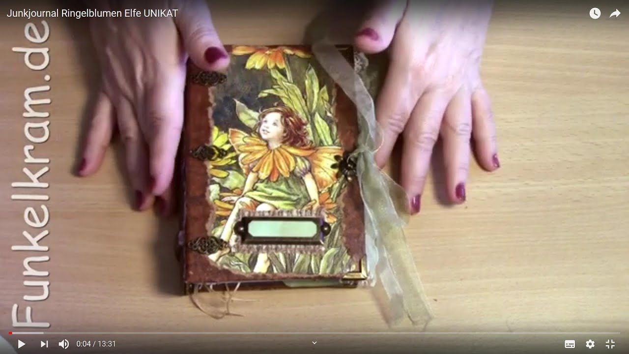Junkjournal Ringelblumen Elfe UNIKAT