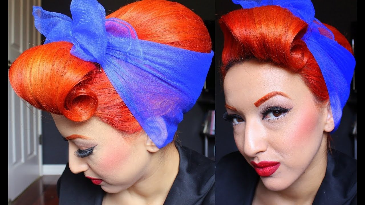 Vintage Pinup Hair Tutorial Beehive Bouffant