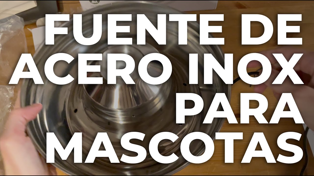 Fuente de acero inoxidable para perros y gatos