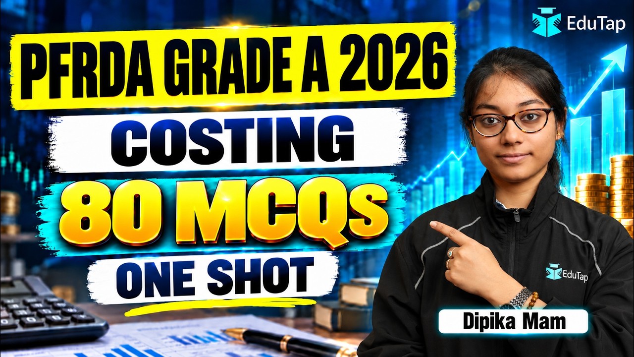 PFRDA Grade A Costing Revision Free Practice MCQs in One Shot 🔥 | PFRDA Costing Free MCQs Marathon