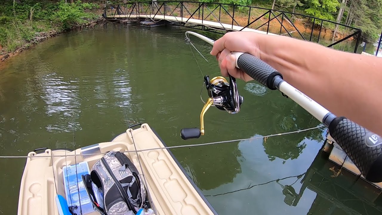 BIG Fish Were Hiding Under THIS Dock!! (Lake Lanier Bass Fishing)