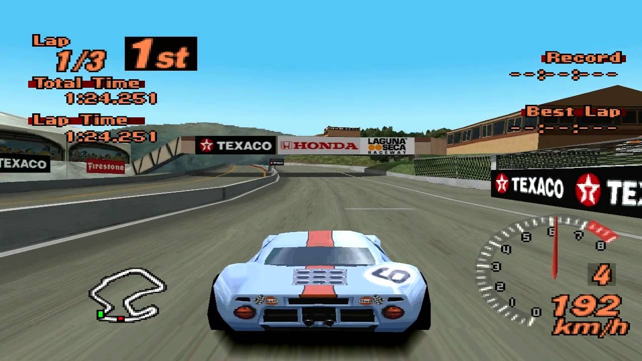 Gran Turismo 2 - Laguna Seca Raceway - Ford GT 40 Race Car - ePSXe 1.8.0