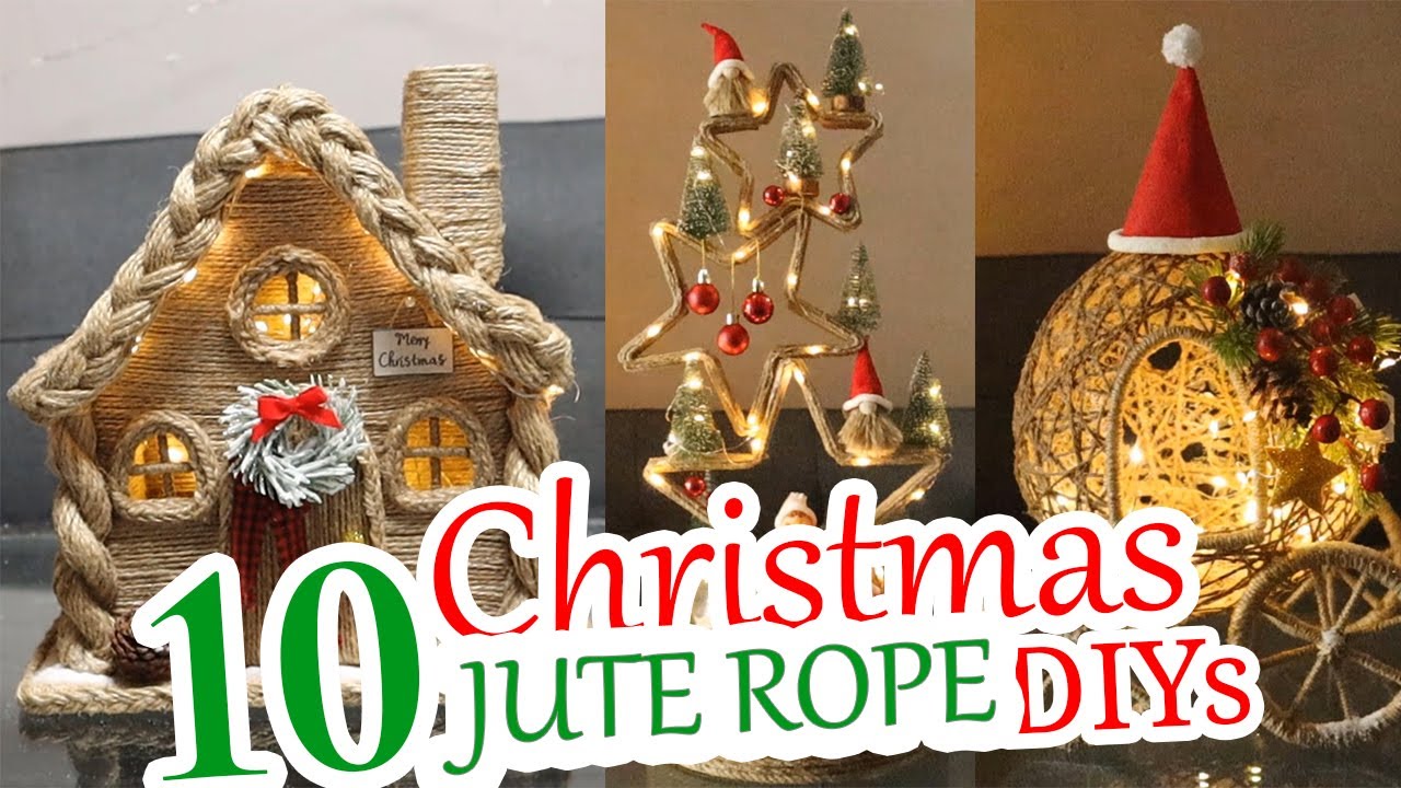 Budget Jute Christmas decor / 10 low-cost Christmas decor ideas