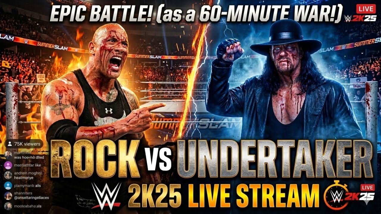 🔴 WWE LIVE | Undertaker vs The Rock 😱 #ShortsLive
