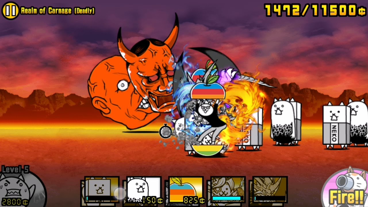 The Battle Cats realm of carnage icat cheese without sushi