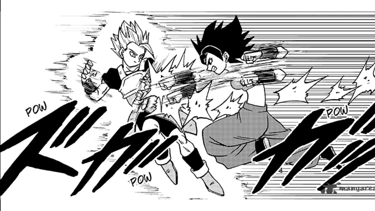 Animated Manga: Cabba VS Caulifla (with English fan dubbing)