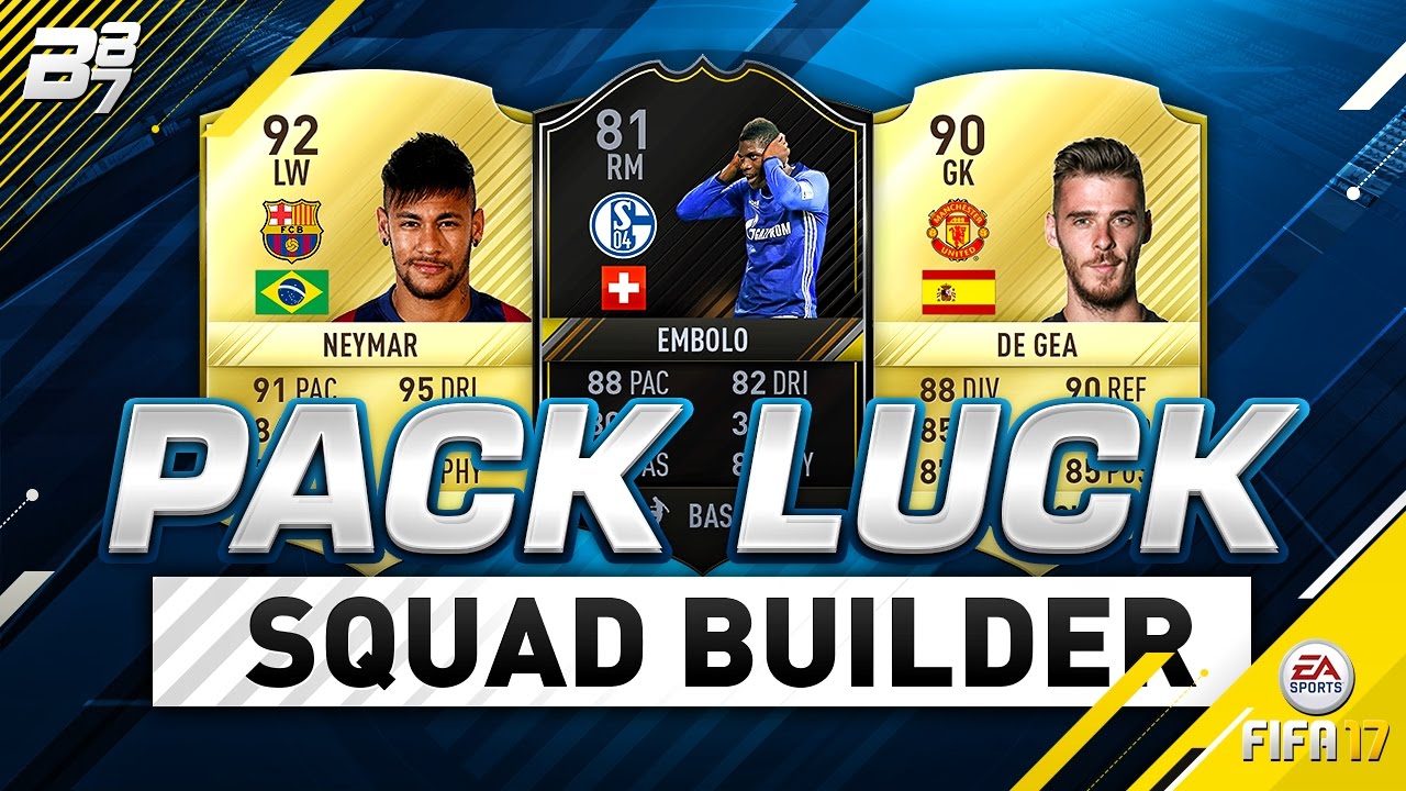 PACK LUCK SQUAD BUILDER! | FIFA 17 ULTIMATE TEAM