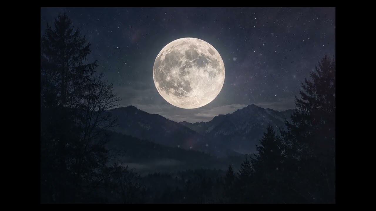 🌕 Full Moon Sleep Music – Calm Night Ambience for Deep Sleep & Relaxation (1 Hour)