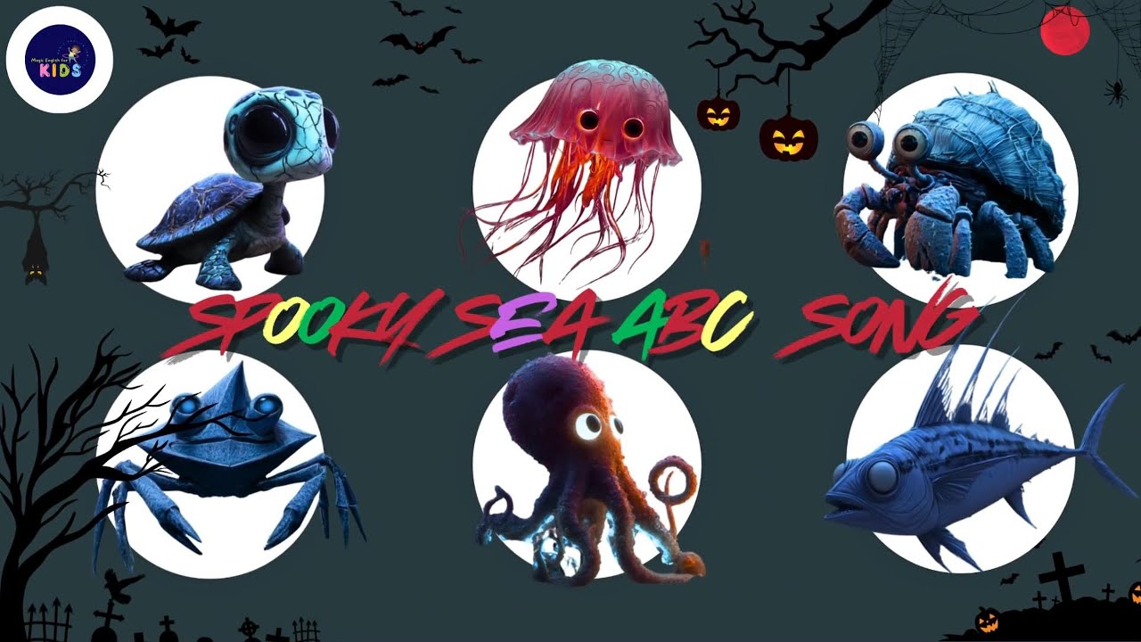 Spooky Sea ABC Song 30TH0825🐠 | Sea Animals from A to Z For Kids | #abcdsong
