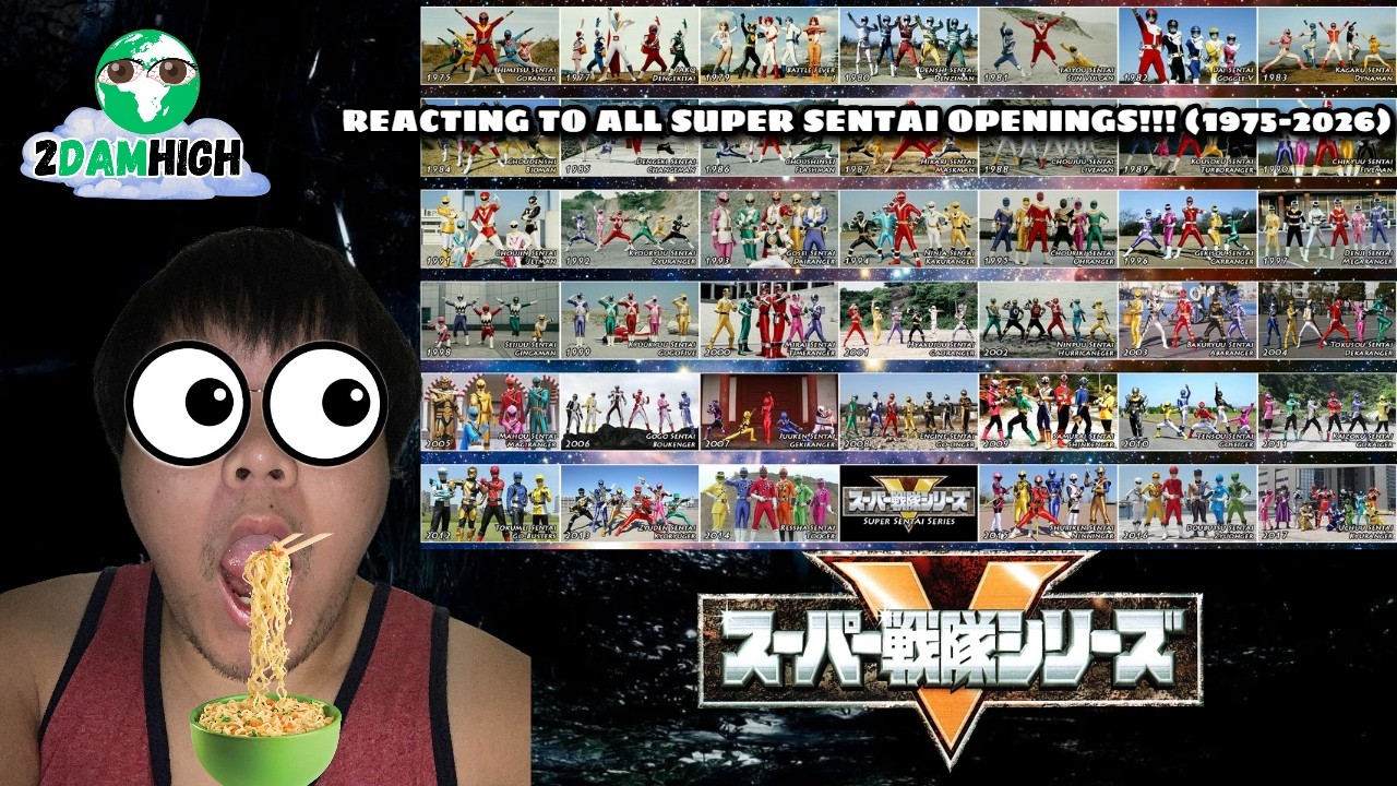 REACTING TO ALL SUPER SENTAI OPENINGS!!! (1975-2026)