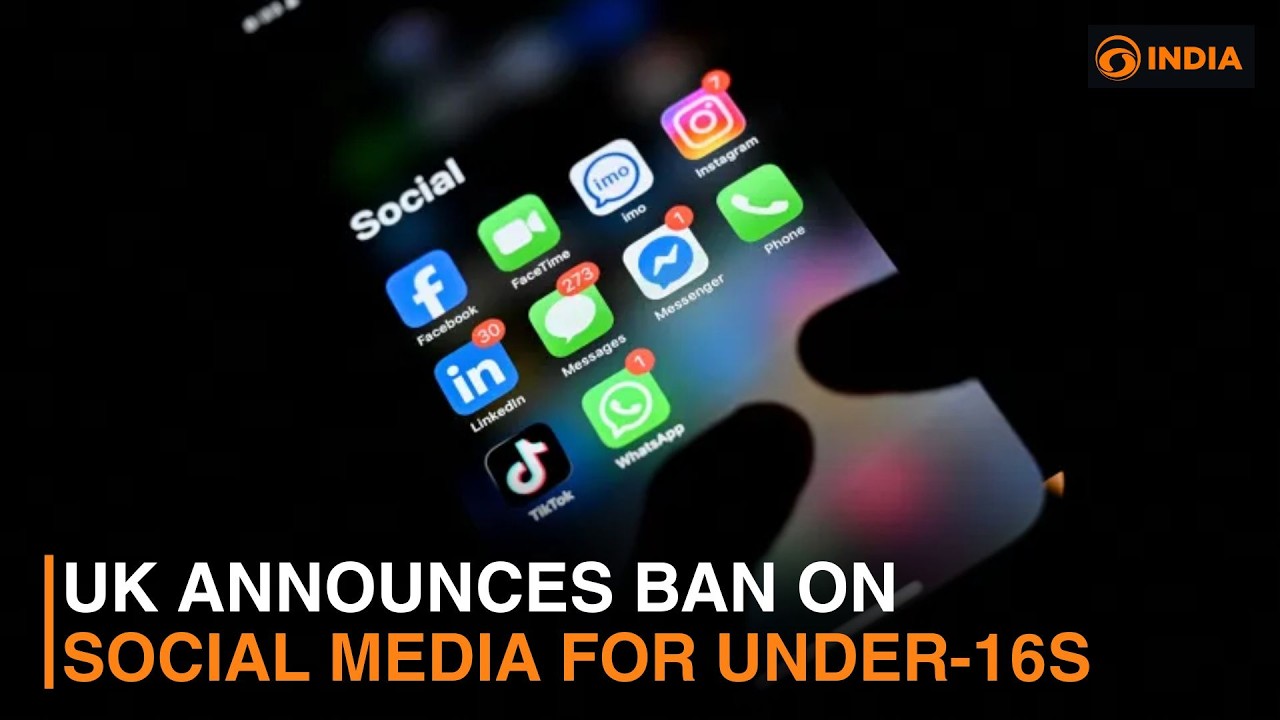 UK announces ban on social media for under-16s & more news | DD India Live | 7:30 PM IST