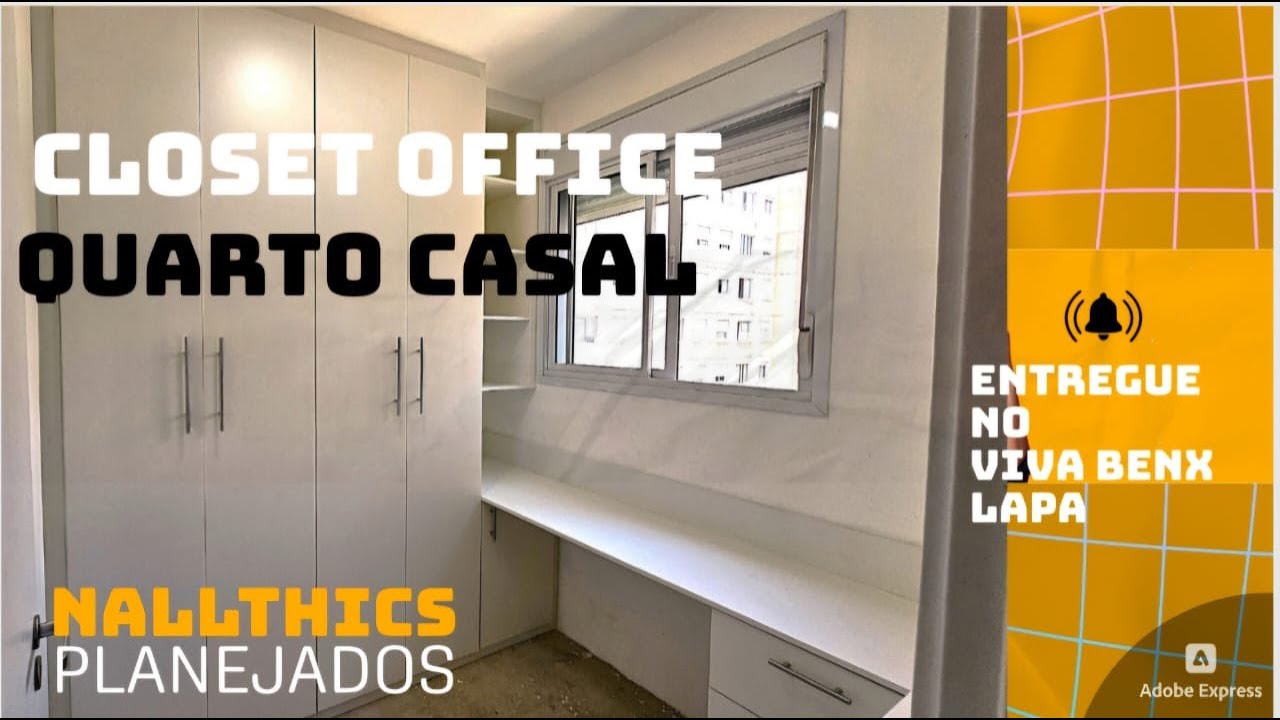 CLOSET OFFICE E DORMITORIO CASAL SOB MEDIDA.
