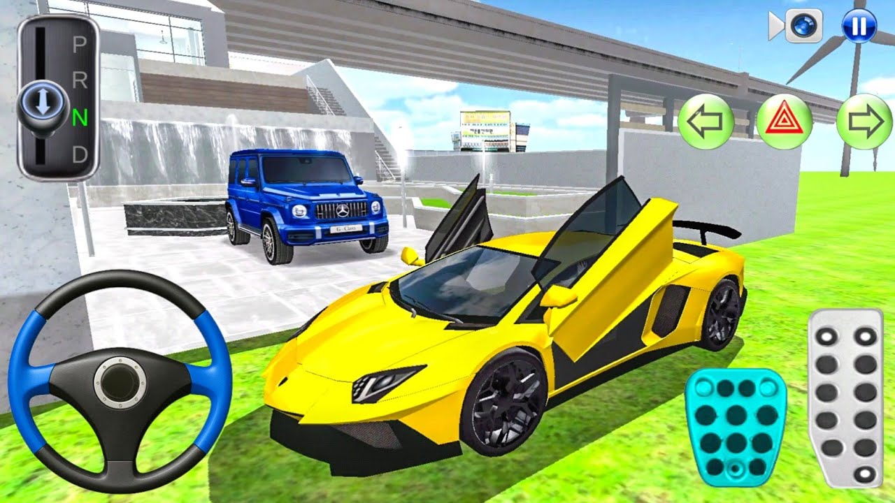 New Blue Mercedes Benz G63 car Stuck in Ocean Villa - 3D Driving Class - Best Android iOS Car Games