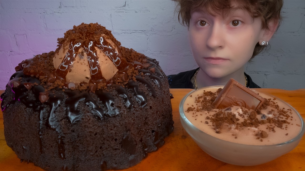 ASMR CHOCOLATE CAKE & CHOCOLATE ICE CREAM DESSERT MUKBANG | VNM ASMR 먹방