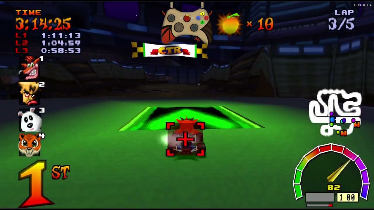 CTR UNLIMITED - WALL BOUNCE RACE (TINY ARENA) #crashteamracing #retrogaming