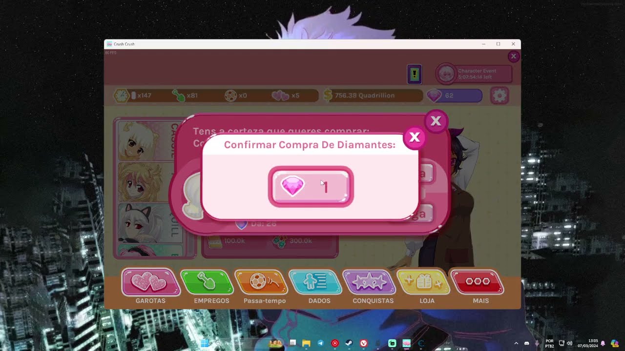 Diamante de graça no crush crush usando o cheat engine 2k24