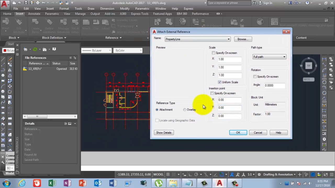 Work with XREF (External Reference) Attach & Overlay, Clipping & Editing XREF in Place in Urdu/Hindi