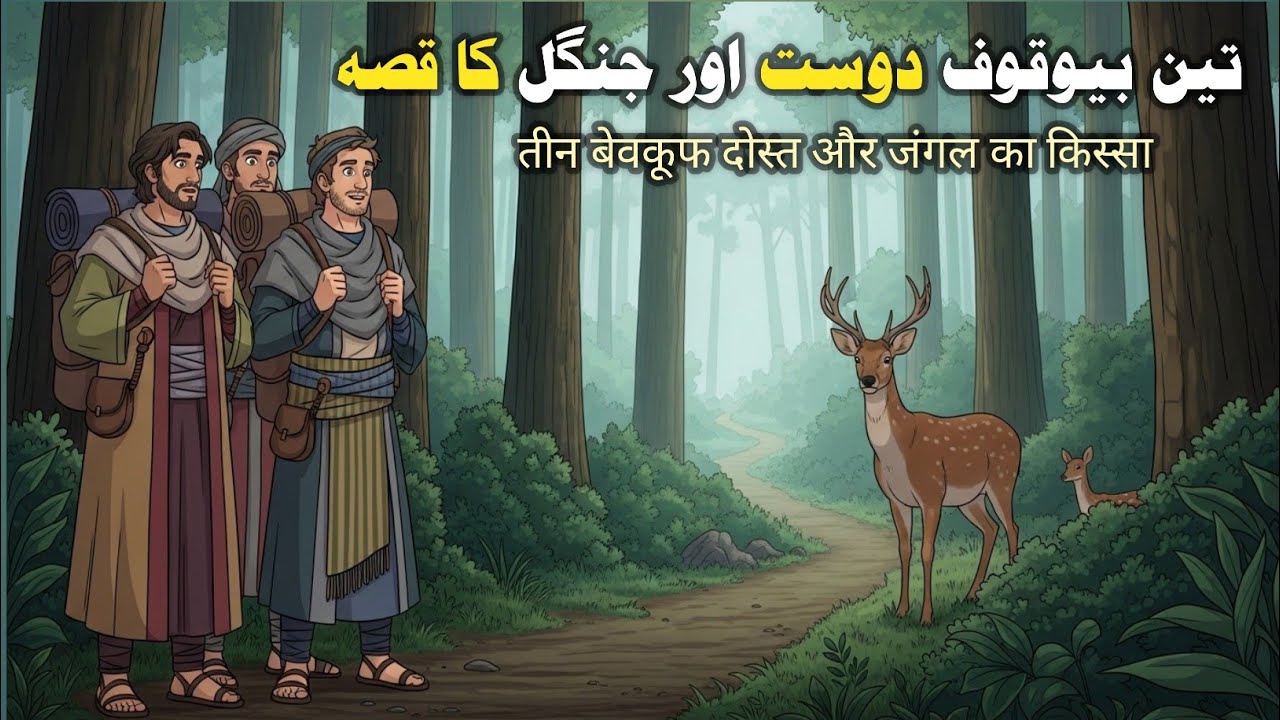 Teen Bewaqoof Dost Aur Jungle ka Qissa | तीन बेवकूफ़ दोस्त और जंगल का क़िस्सा | Urdu Hindi Kahani