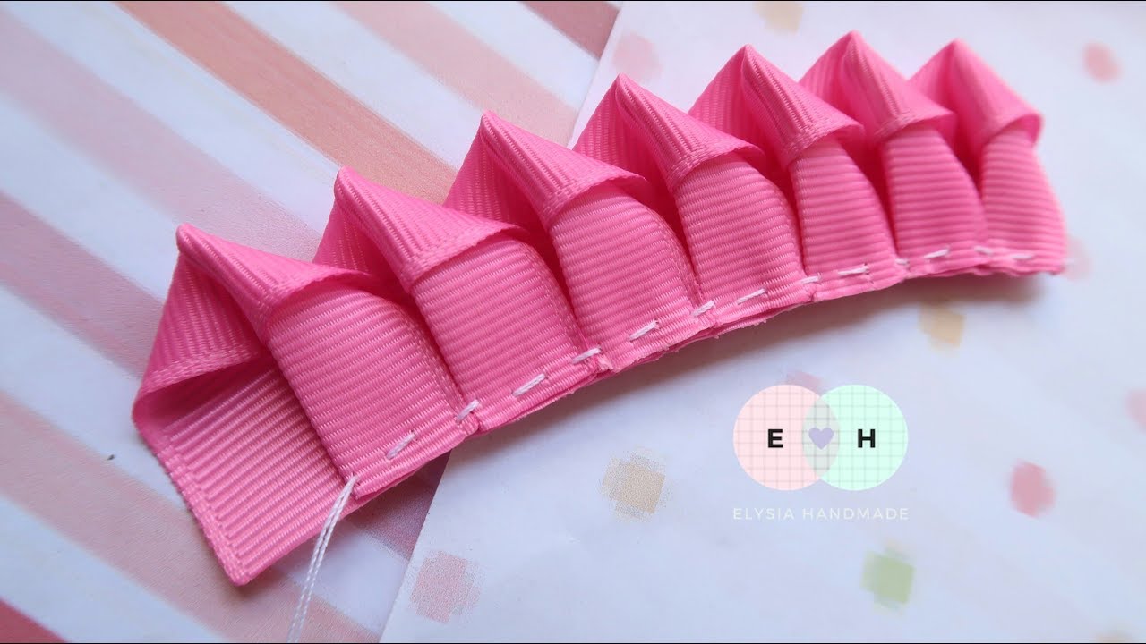 Amazing  Kanzashi Flower - Hand Embroidery Works - Ribbon Tricks & Easy Making Tutorial #33