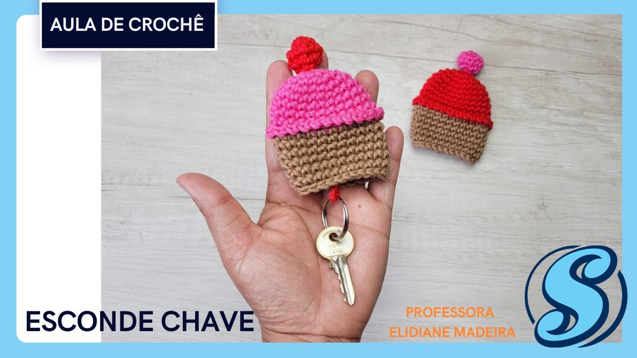 Aula de Crochê | Esconde Chaves em Crochê  | Professora Elidiane Madeira |  - Supremo Fios