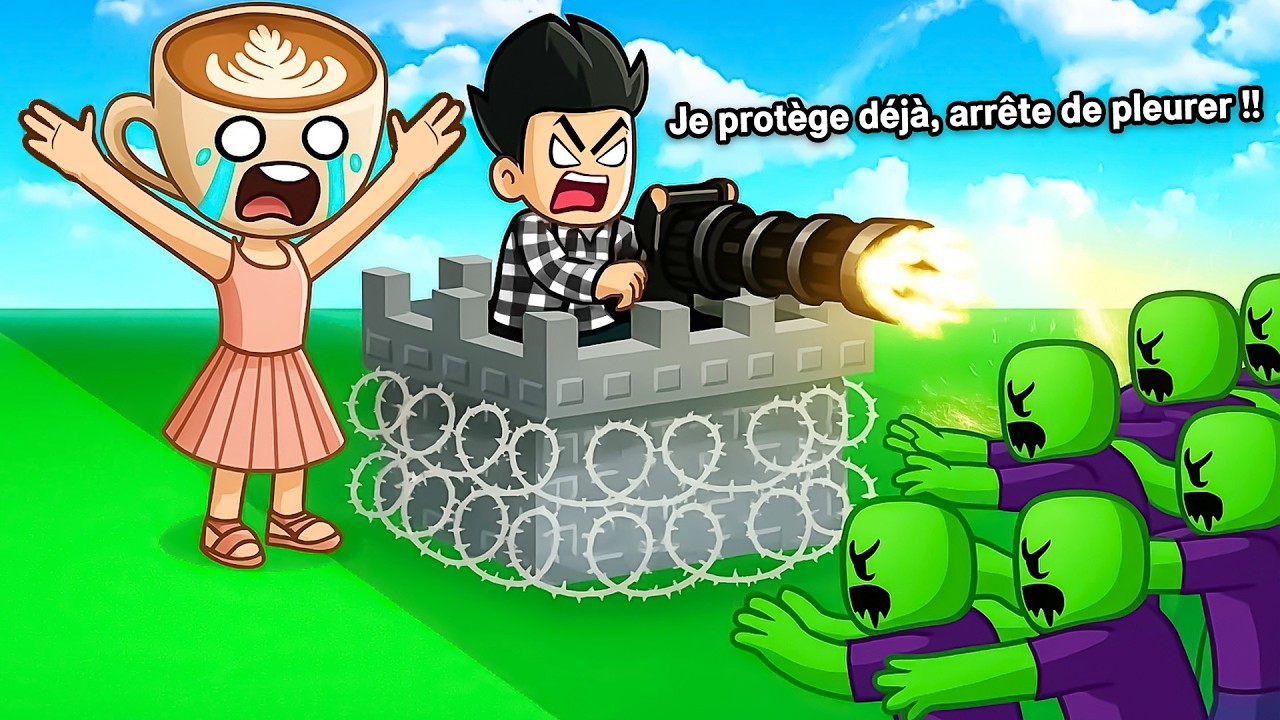 JE PROTÈGE BALLERINA CAPPUCCINA CONTRE UN MILLION DE ZOMBIES !!! ☕ ROBLOX : PROTÉGER LE BRAINROT