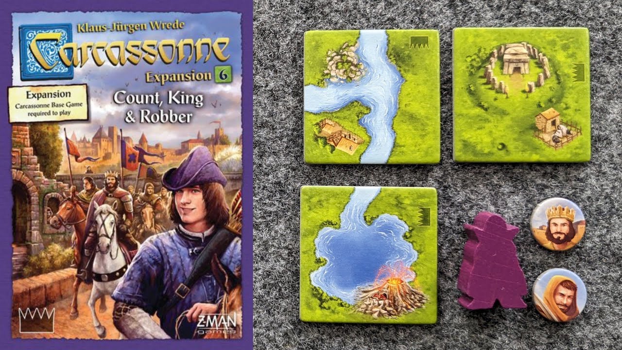 WHAT'S NEW Carcassonne Expansion 6: Count, King, and Robber, plus PLAYTHROUGH & EXPANSIONIST