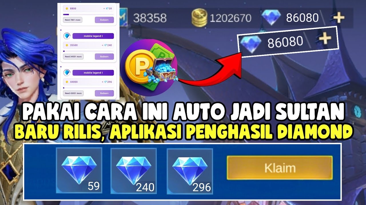 BARU RILIS LAGI! APLIKASI PENGHASIL DIAMOND MOBILE LEGENDS BISA KLAIM RIBUAN DIAMOND GRATIS