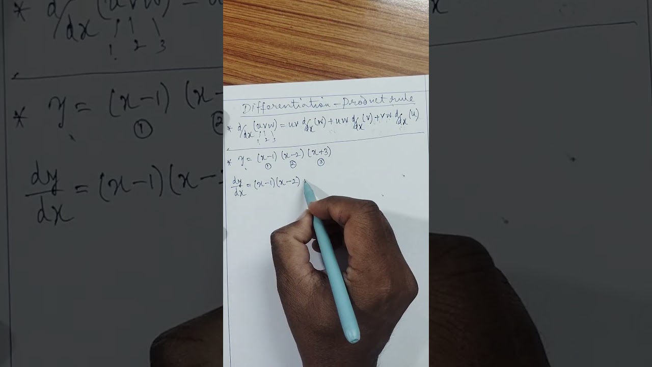 Differentiation - Product rule of 3 functions