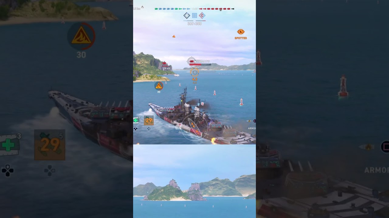 Montana devstruck Des Moines in World of Warships Legends 