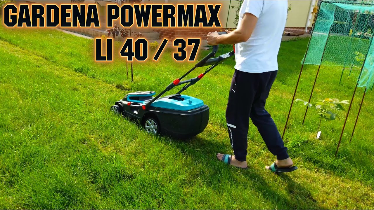 ПЕРВЫЙ ПОКОС РУЛОННЫЙ ГАЗОН  Аккумуляторная газонокосилка Gardena PowerMax Li 40:37