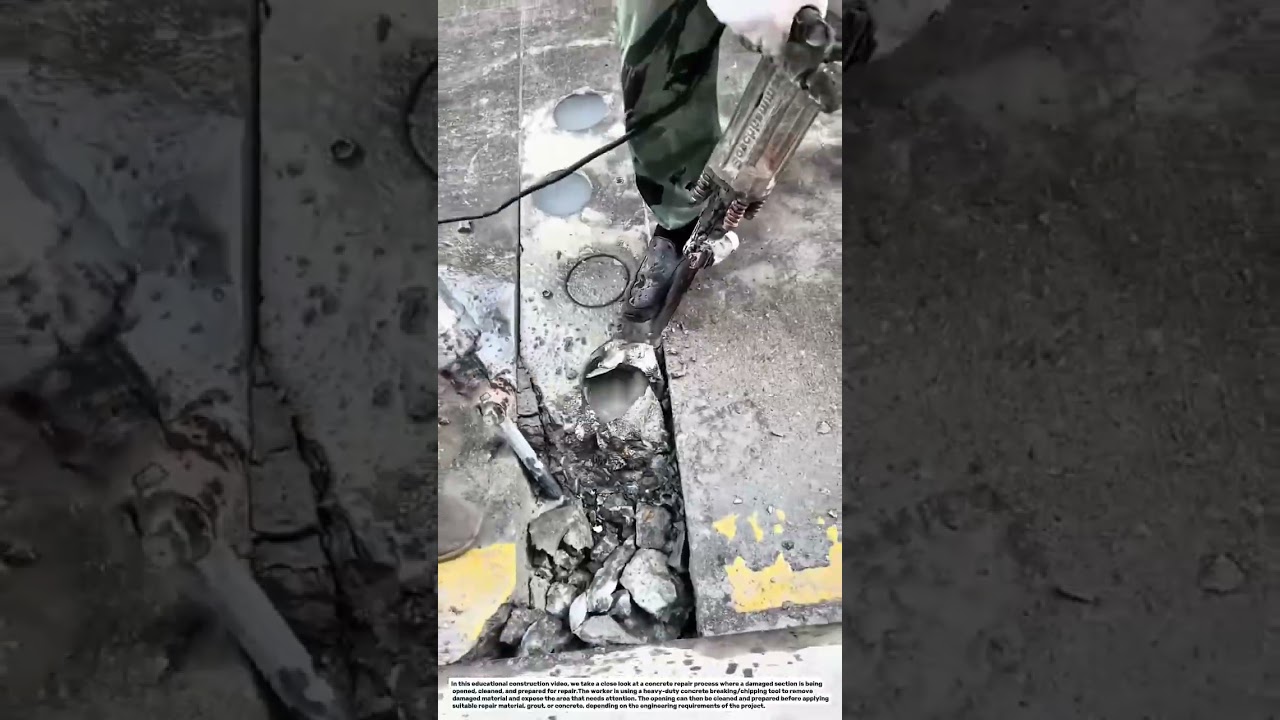 How Workers Repair a Damaged Concrete Void | Construction Technique Explained.