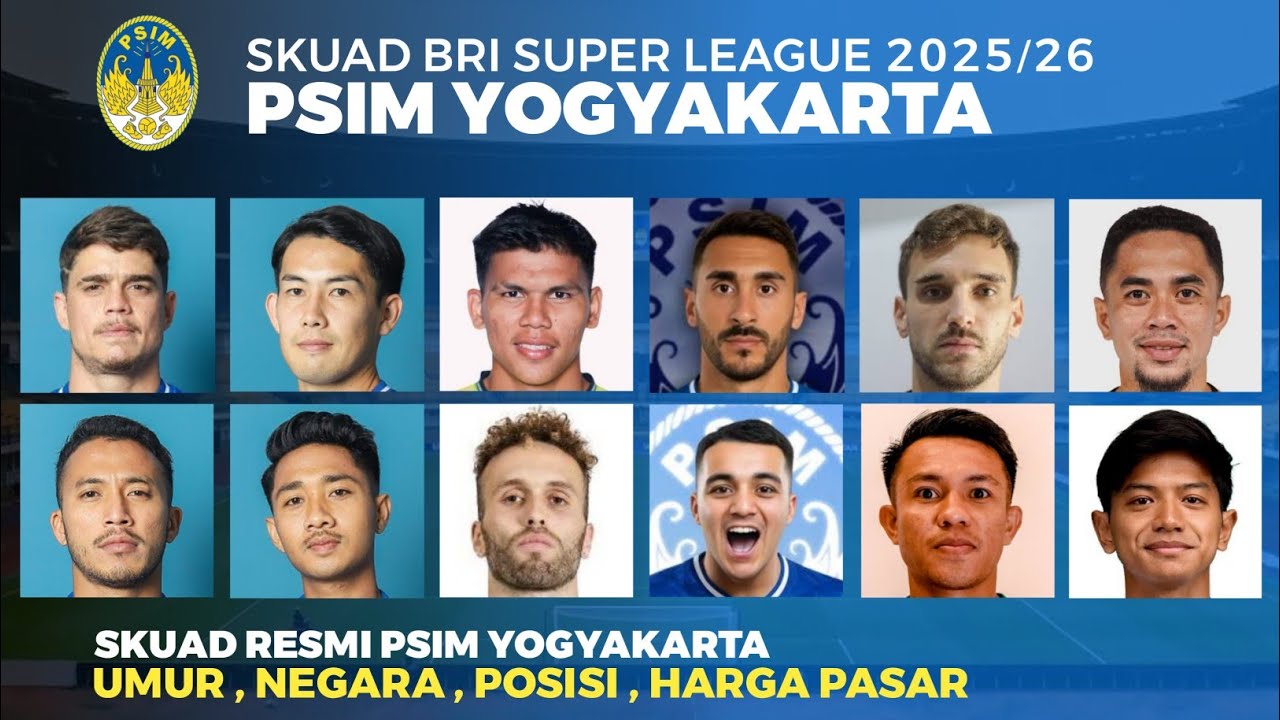 Daftar Skuad PSIM 2025 | Daftar Pemain PSIM Yogyakarta Super League 2025 - Jadwal PSIM 2025