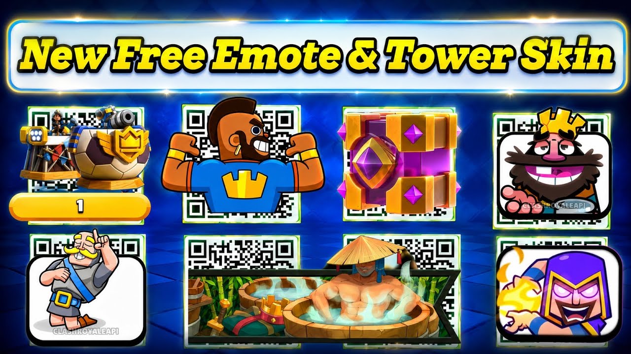 ВСЕ РАБОЧИЕ QR-КОДЫ в ИЮЛЕ 2026 Clash Royale &bull; Новая бесплатная эмодзи и скин для башни &bull; Shravan...