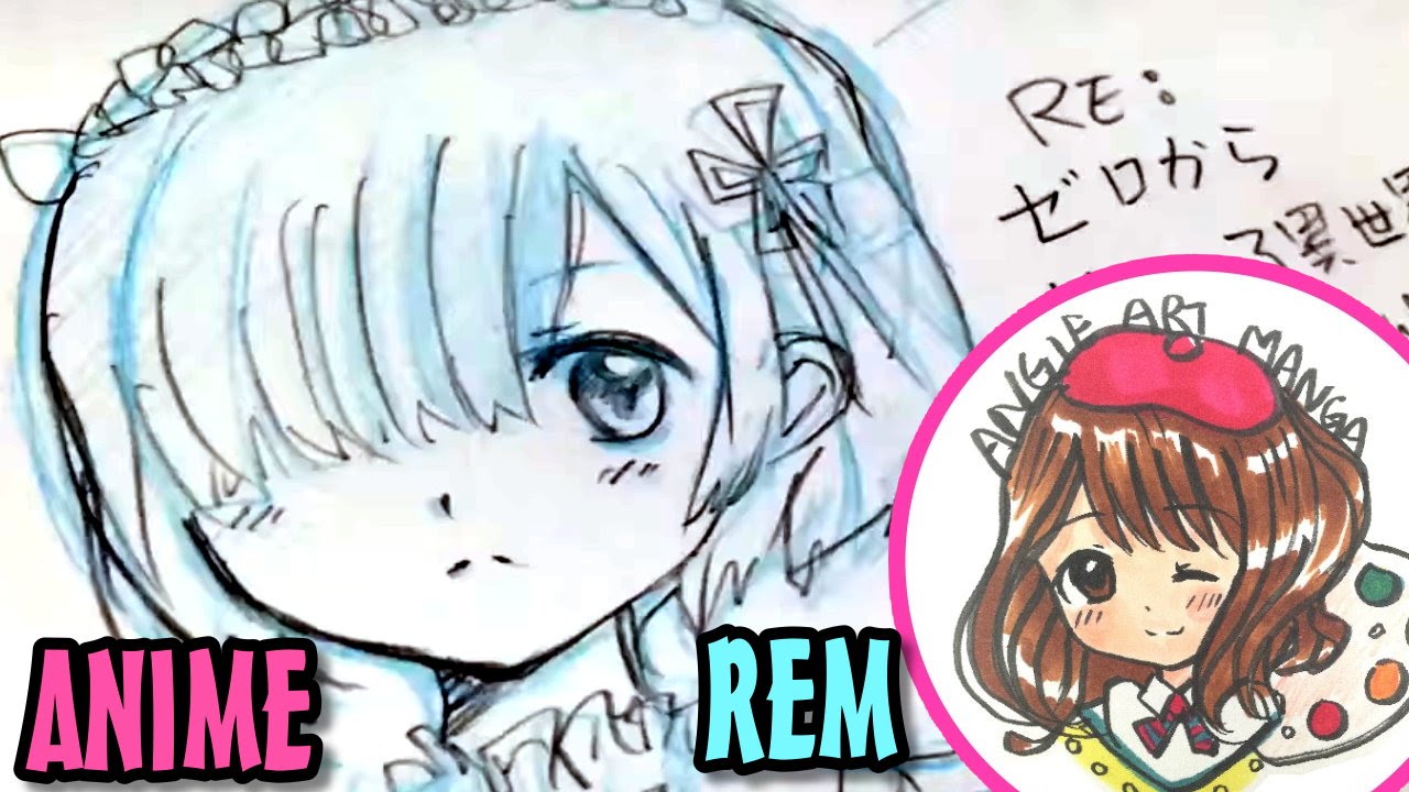 REM REZERO DRAWING episode #1 TUTORIAL with ANGIE ART MANGA