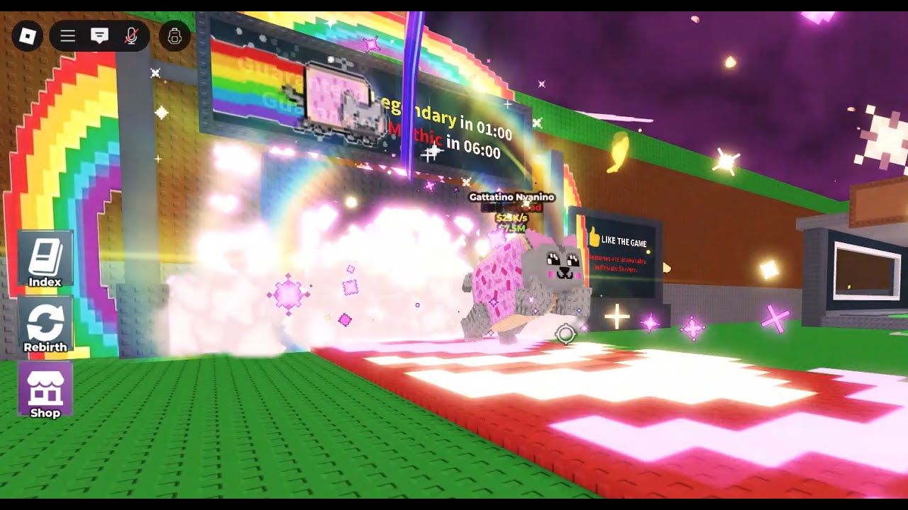 Nyan Cat/Gattatino Nyanino Spawning in Steal a Brainrot - Roblox