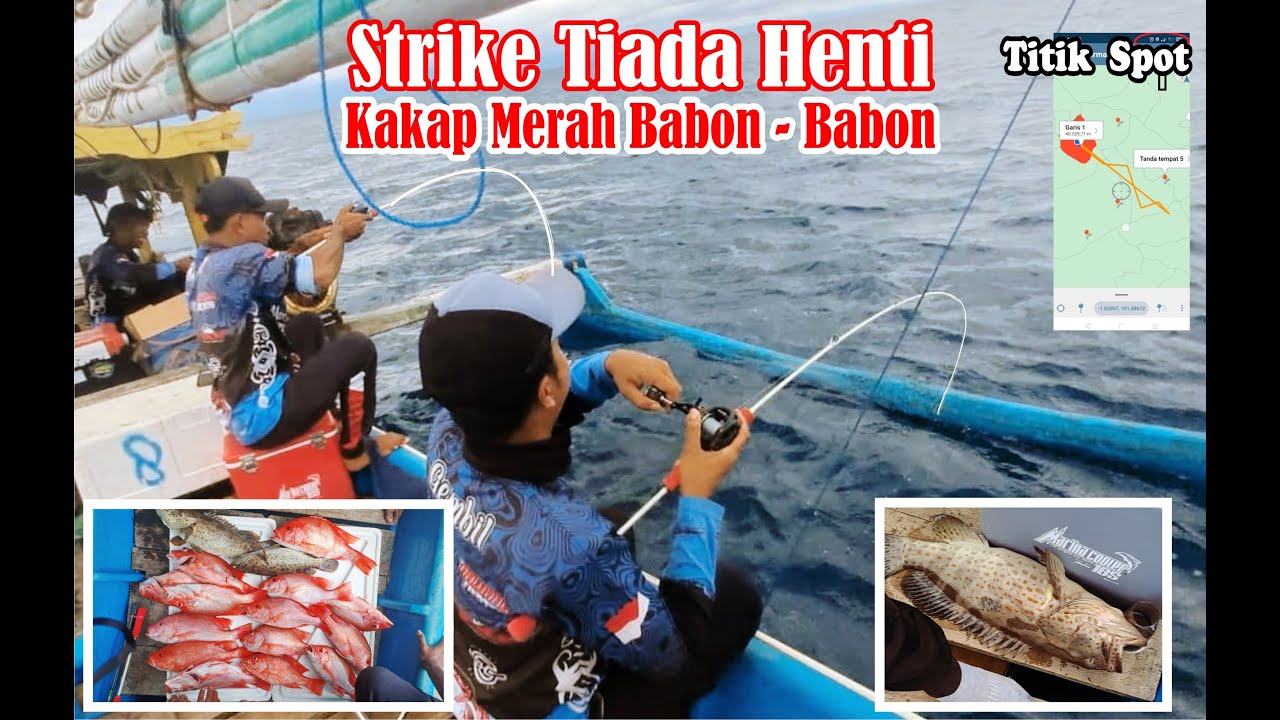 Mancing Kakap Merah tepat di Sarangnya !!! Strike Tiada Henti