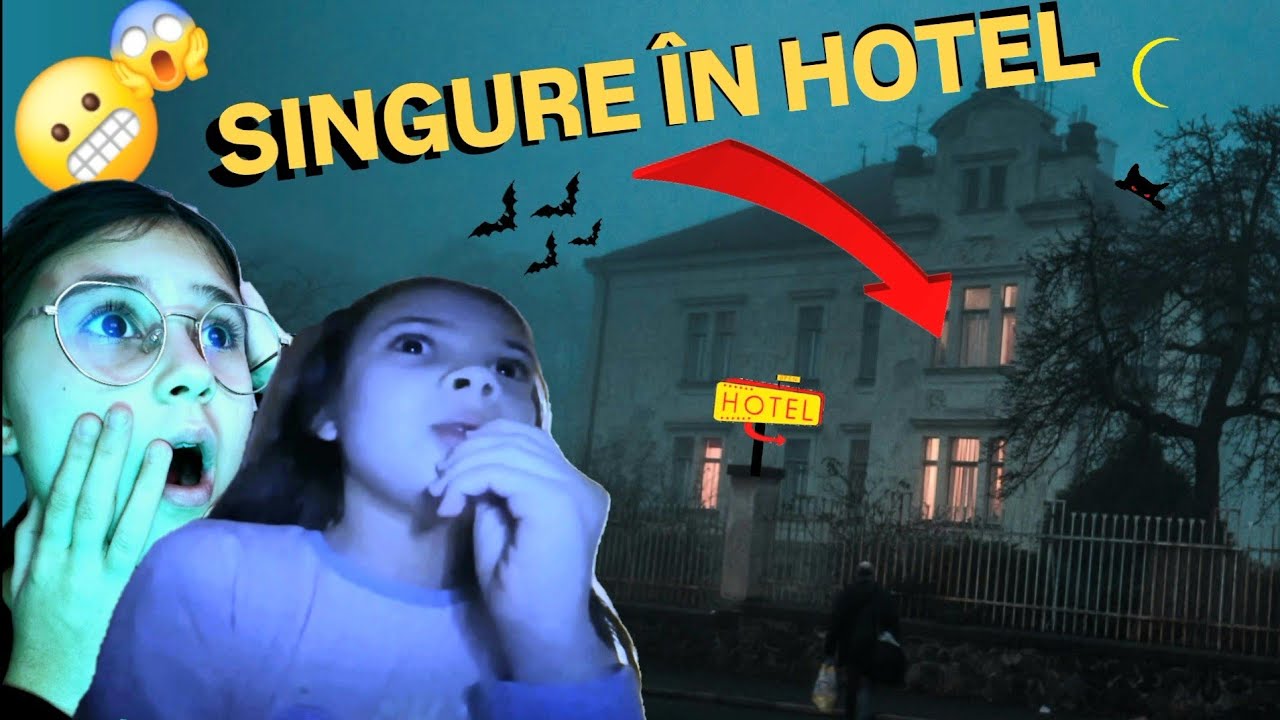 😬Dormim SINGURE o noapte LA HOTEL🏨 BĂTĂI ÎN UȘĂ✊ VLOG HORROR un pic