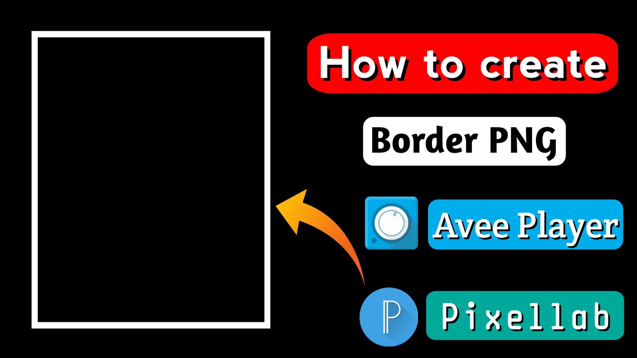 How to create portrait size border png in pixellab | border png editing Pixellab tutoria