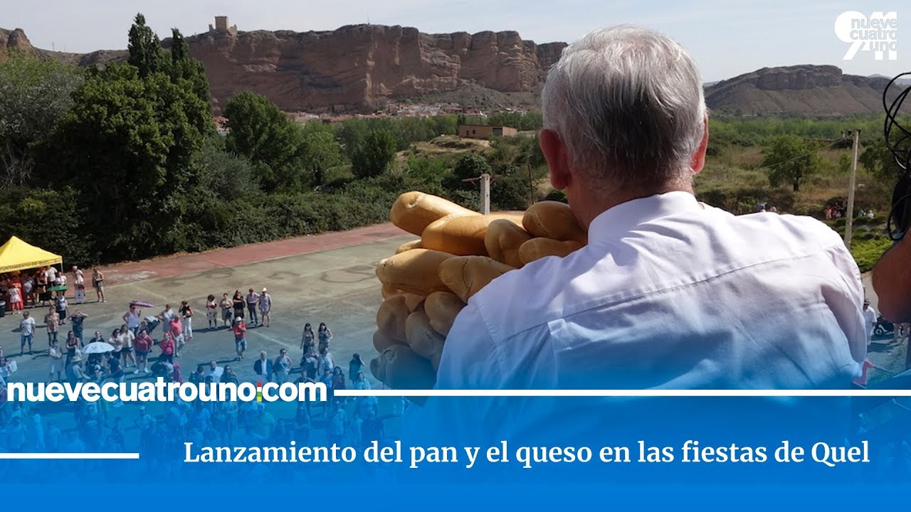 Lanzamiento del pan y el queso en fiestas de Quel