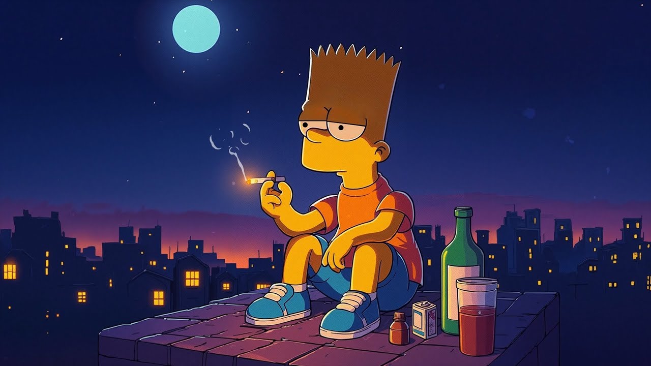 Quiet Smoke Night 🚬 Lofi Hip Hop | Calming Music [ Chill Serene Night Smoke ]