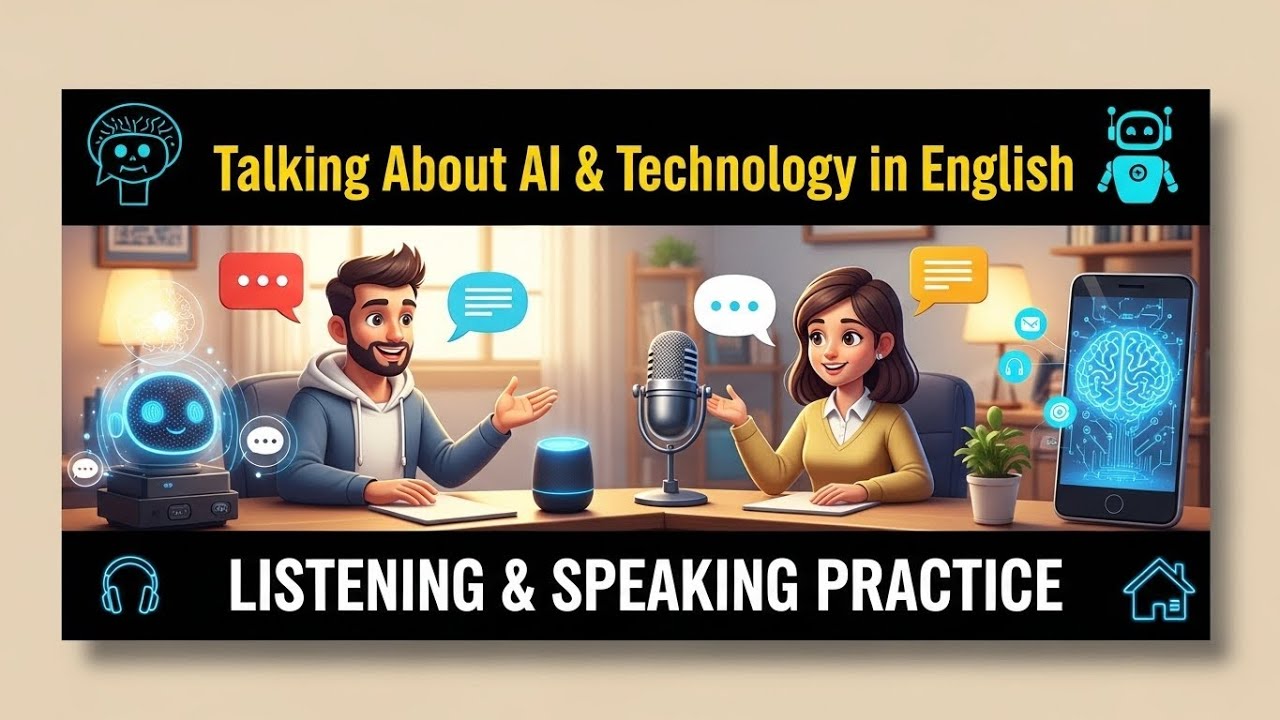 Talk About AI & Everyday Technology | Key Phrases for Real Life Listening & Speaking Practice, B1-B2