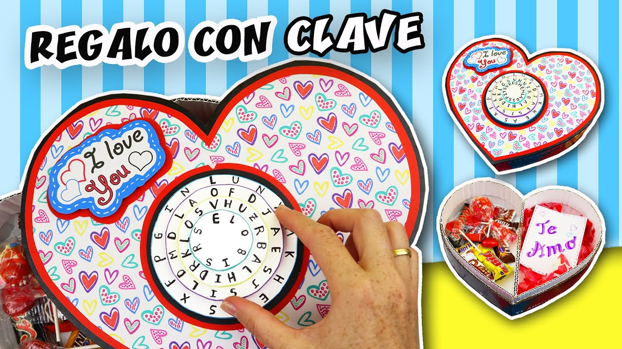 Haz un CORAZÓN ❤️  con Clave para abrirlo - REGALO Código Secreto | Manualidades aPasos