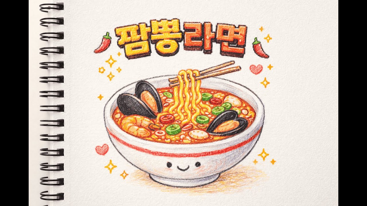푸짐한 해물 짬뽕라면