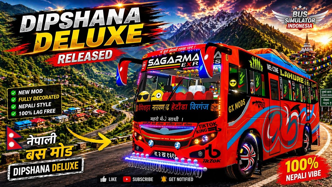 Finally..! Dipshana Deluxe is released || One of the most demanded Nepali bus mod🔥🤟