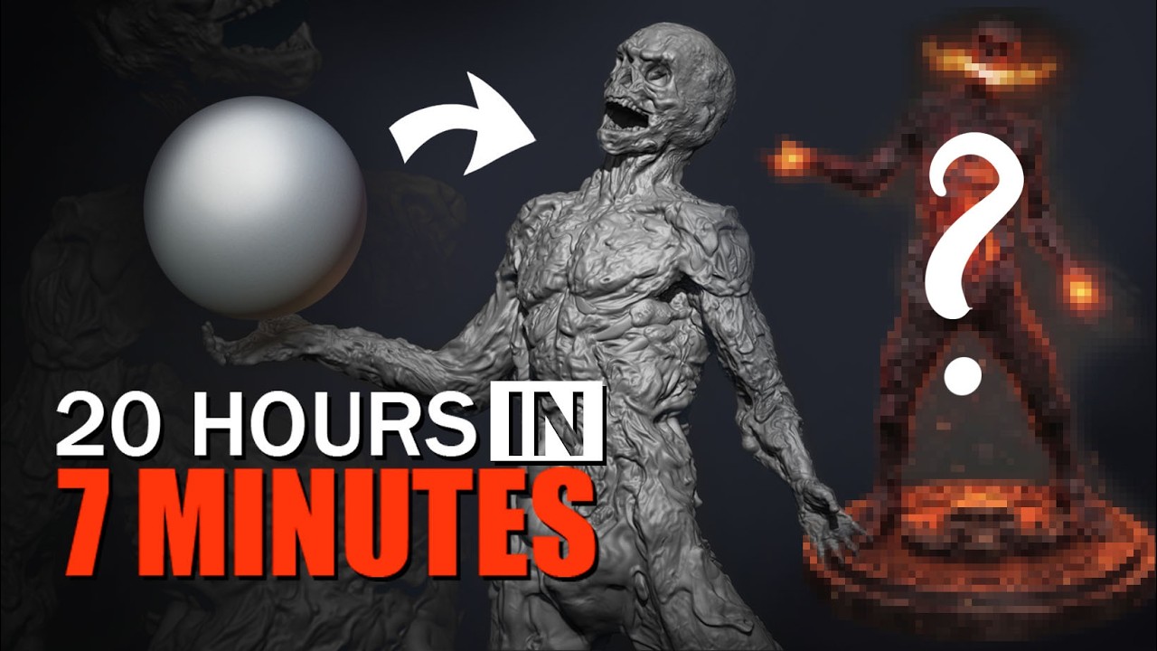 ZBrush and Blender speed sculpt Timelapse