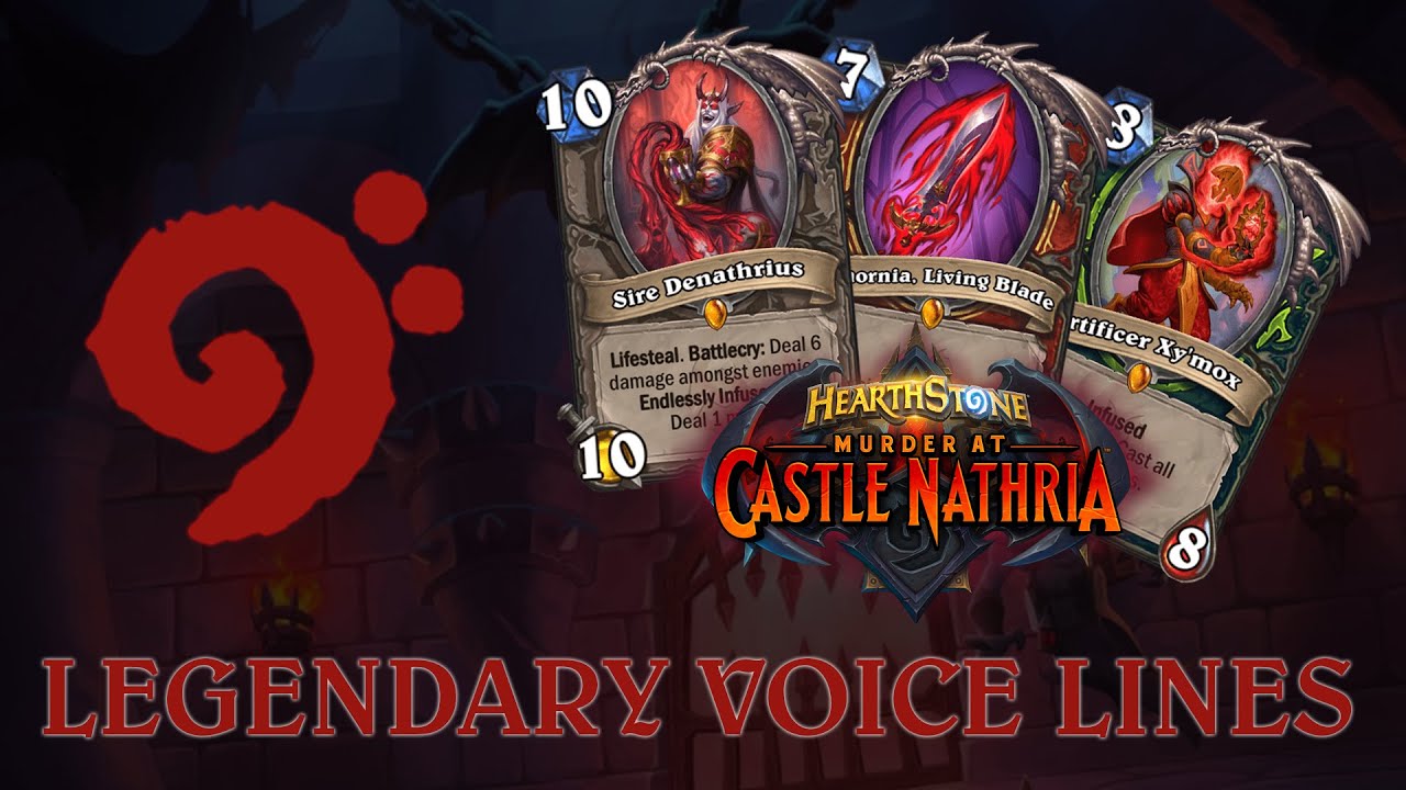 Hearthstone - Legendary Minion Voice Lines & Intro Music - Murder at Castle Nathria