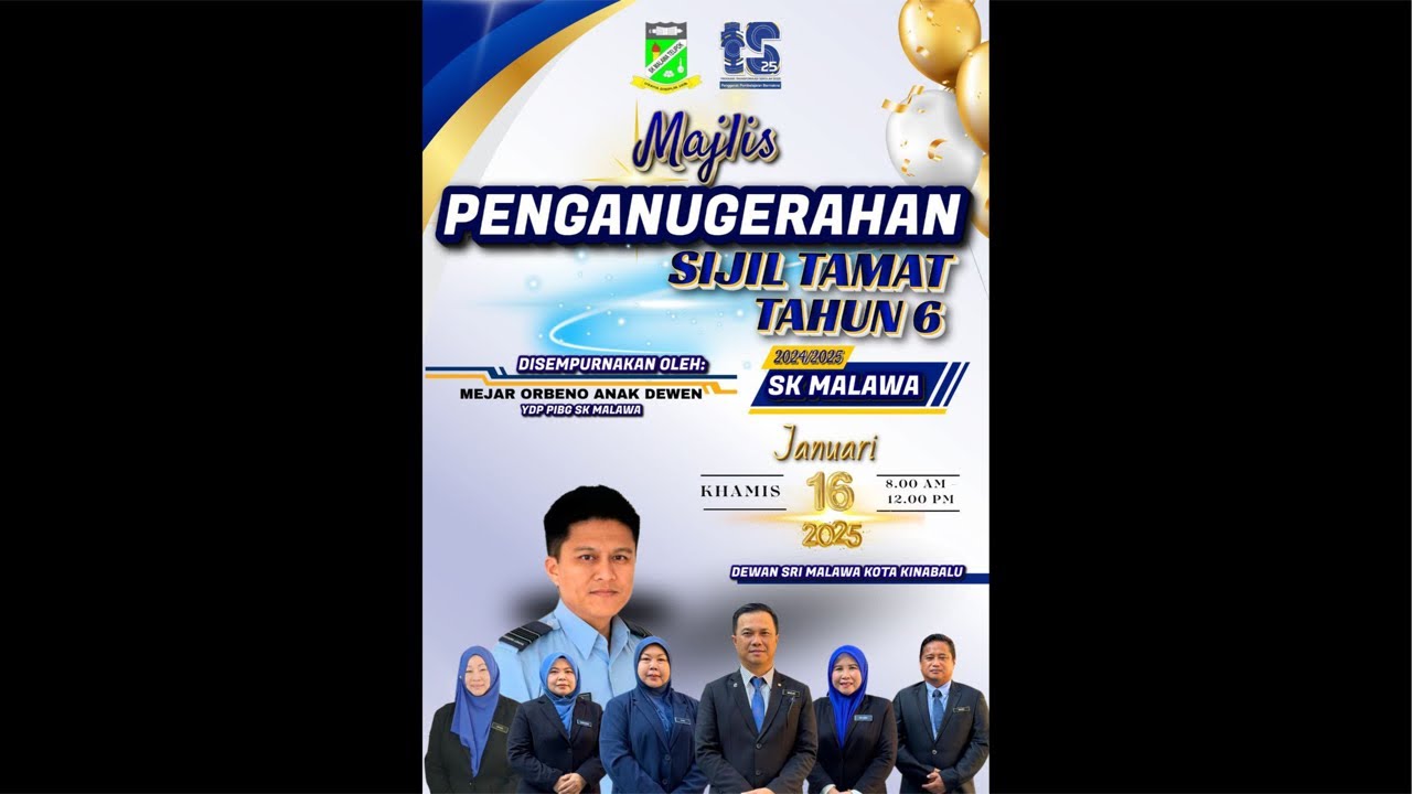 Majlis Penganugerahan Sijil Tamat Tahun 6 SK Malawa Kota Kinabalu 2024/25